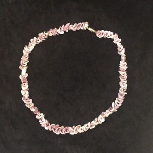 vintage purple puka shell necklace